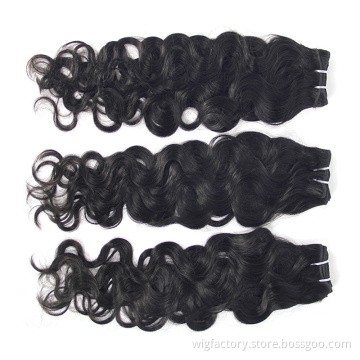 Tangle free 100 grams peruvian hair no processed  hair, natural wave 100% human hair bundles